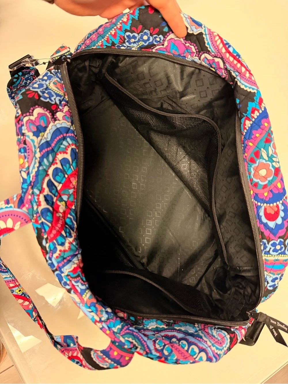 Vera Bradley Quilted Haymarket Paisley Baby Bag - Black, Pink, Teal, Blue